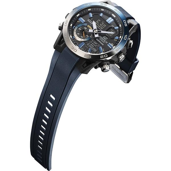 Casio Men's EDIFICE ECB-40YNP-1AJF [EDIFICE Nighttime Drive Series] Round Watch Digital Analog