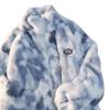 Women's Tie-dyed Lambskin Coat - Large Size, Winter 2022 Trend, Loose Fit