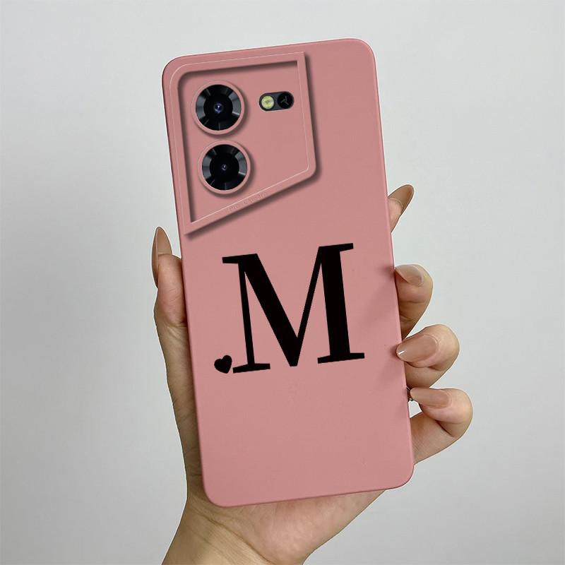 Чехол для Tecno Pova 5 Pro Чехол для Tecno Pova 5 LH8n LH7n Чехол Pova5 pro Жидкий Мягкий Силиконовый Чехол для Телефона Милый Чехол с Первыми Буквами