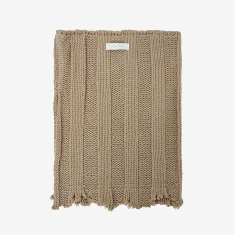 INSILENCE WOMEN Distressed Knit Neck Warmer BEIGE