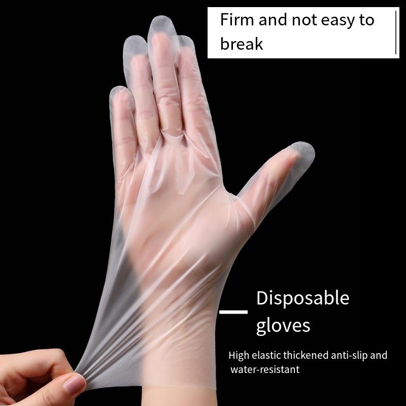 1PC Disposable Gloves Thickened Boxed, Transparent Film Gloves TPE Gloves Catering Takeaway Housework Hand Film