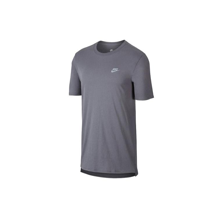 Nike Футболки Мужские Серые С Круглым Вырезом Умеренный Прямой Крой 929345-060