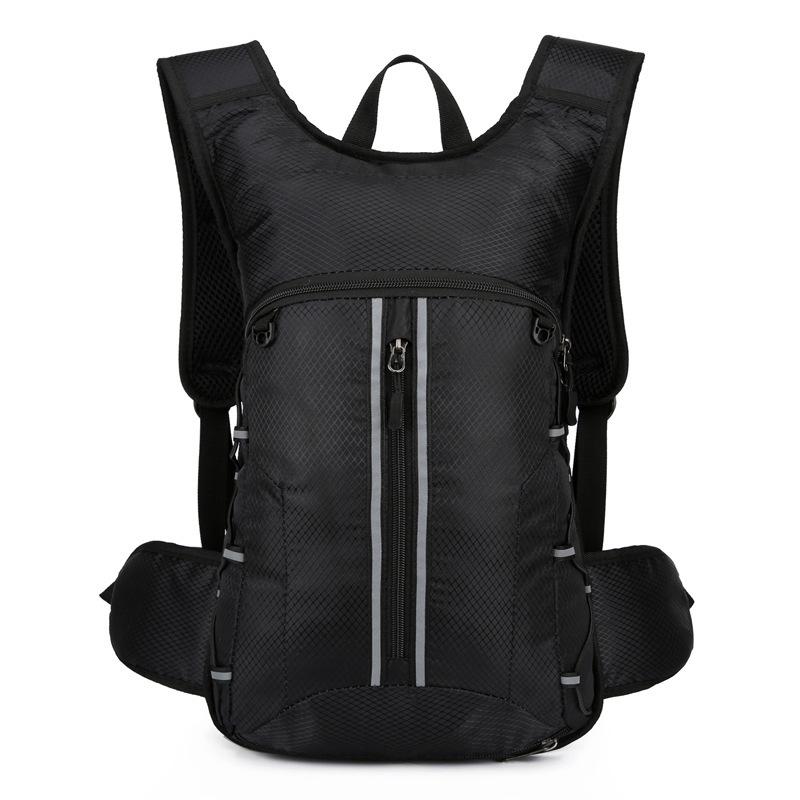 Lightweight, Breathable Outdoor Cycling Backpack with Water Bag & Helmet Storage - Unisex Wear-Resistant Design