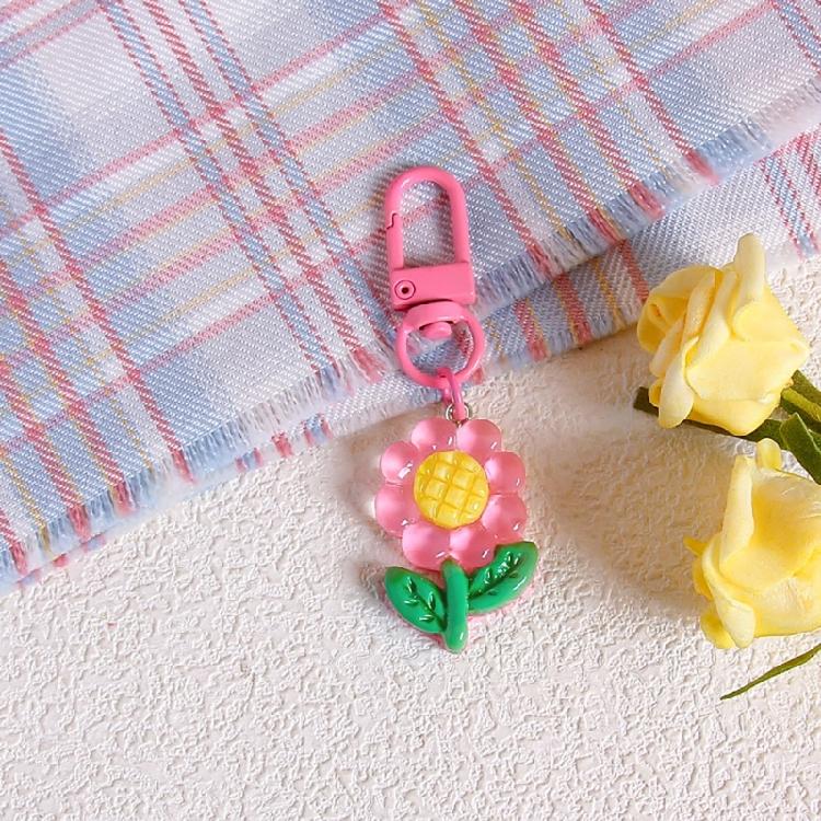 Прочный брелок для ключей с цветком из смолы Элегантный прозрачный брелок для ключей с цветком Уникальный кулон для ключей Идеально подходит для любителей природы