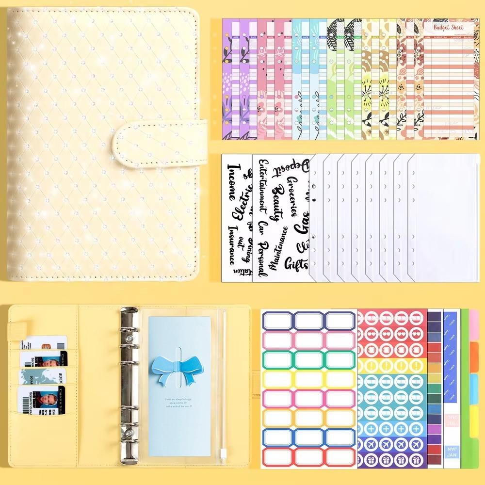 Compact Savings Challenges Book 6-Ring Mini Budget Binder Envelope Savings Challenge  Save Money