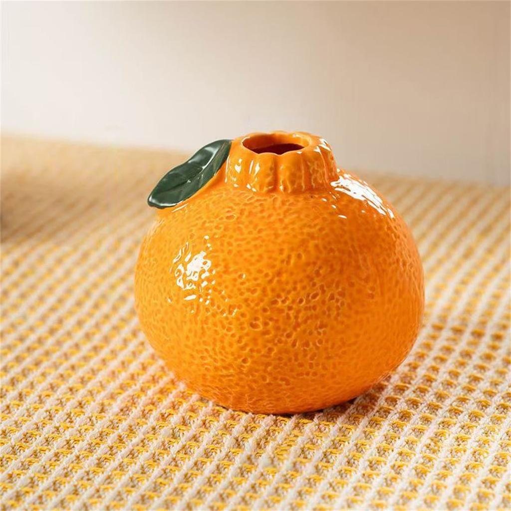 Пластиковые вазы оранжевой формы для домашнего декора гостиной, вазы для сухоцветов, украшение для цветочной композиции, реквизит для съемок