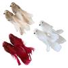2Pcs Christmas Tree Decorations Sparkling Artificial Feathered Foam Bird Ornament For Mantels Window Holiday Decoration