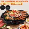 1800 Вт 2 В 1 Барбекю Хот-пот Электрические грили Электрические грили Кастрюля 220 В Антипригарный гриль для барбекю Домашний хот-пот Тарелка для выпечки Домашний хот-пот