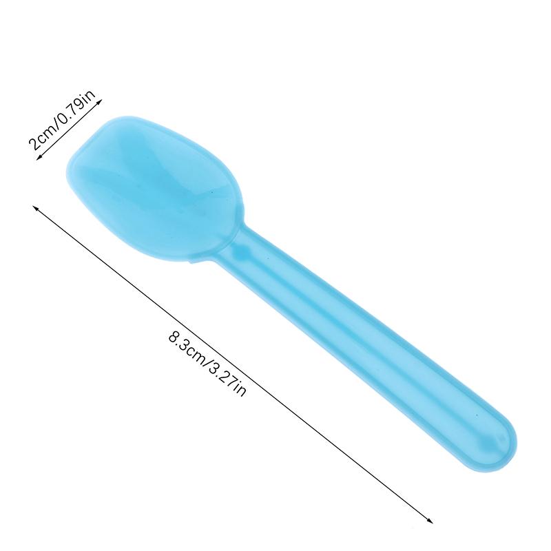 50 шт. Пластиковая ложка для десерта, ложка для мороженого, семейные ложки, пластиковые ложки для супа, симпатичная дегустационная ложка, отлично подходит для вечеринок, столовые приборы