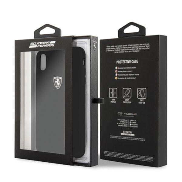 Etui do iPhone Xs Max Ferrari Silikonowe Czarne