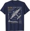 B17 Летающая крепость  Вторая мировая война B17G Бомбардировщик  Винтажная авиация Мужская футболка с коротким рукавом Повседневная хлопковая с круглым вырезом Летние футболки