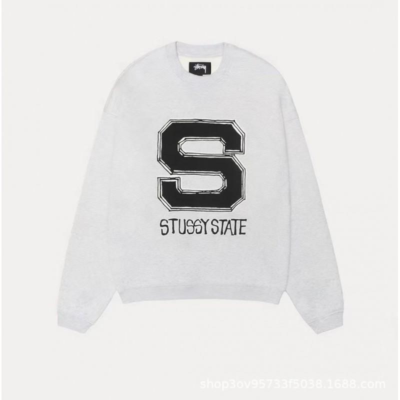 STU26 Fall Winter Unisex Oversized Cotton Crewneck Pullover Sweatshirt Teens Adults