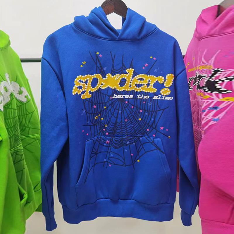 Heavyweight Spider Web Foam Print Fleece Hoodie (450G)