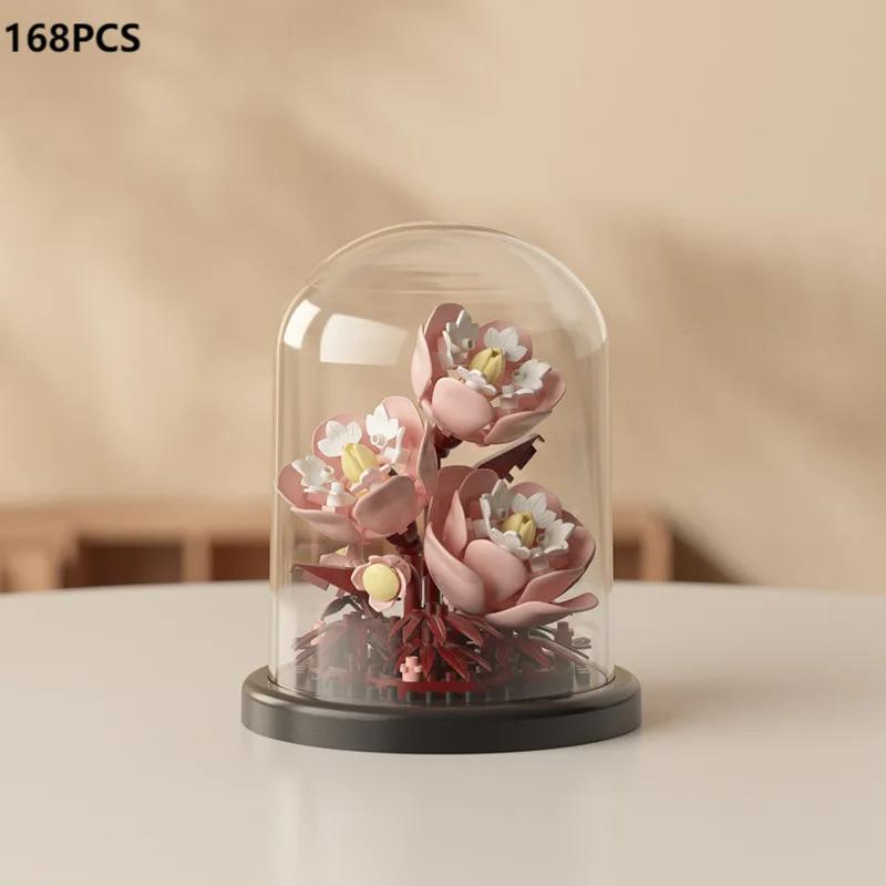 3D Строительные блоки «Вечный букет» MOC Набор для сборки цветов - DIY Коробка-витрина «Вечный букет» Кирпичная игрушка для декора дома и офиса