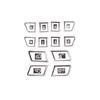Seat Memory Button Switch Sticker For Mercedes-Benz GLK 2009-15 Silver Aluminum