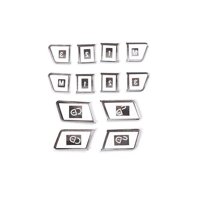Seat Memory Button Switch Sticker For Mercedes-Benz GLK 2009-15 Silver Aluminum