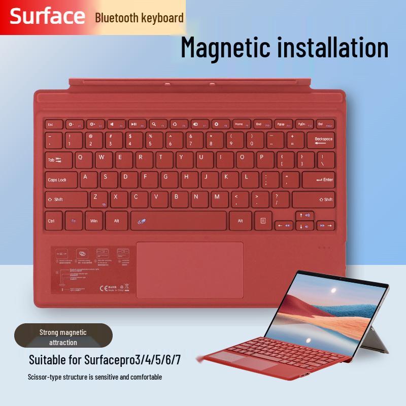 Microsoft Surface Pro Серия Тонкая Легкая Bluetooth Магнитная Клавиатура с Цветной Подсветкой