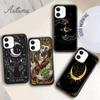 Witches Moon Tarot Mystery Totem Phone Case for iPhone 11 12 13 14 Pro Max Mini XR XS SE 2020 6S 7 8 Plus Samsung S21 S22 Cover