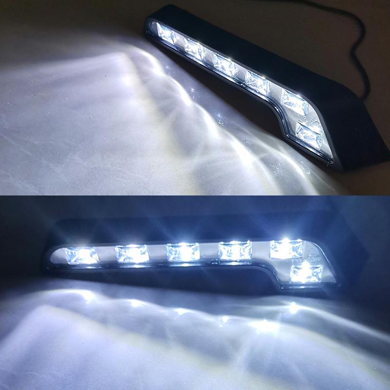 Стильные L-образные дневные ходовые огни 12 В с 6 светодиодами - Белый ходовой фонарь