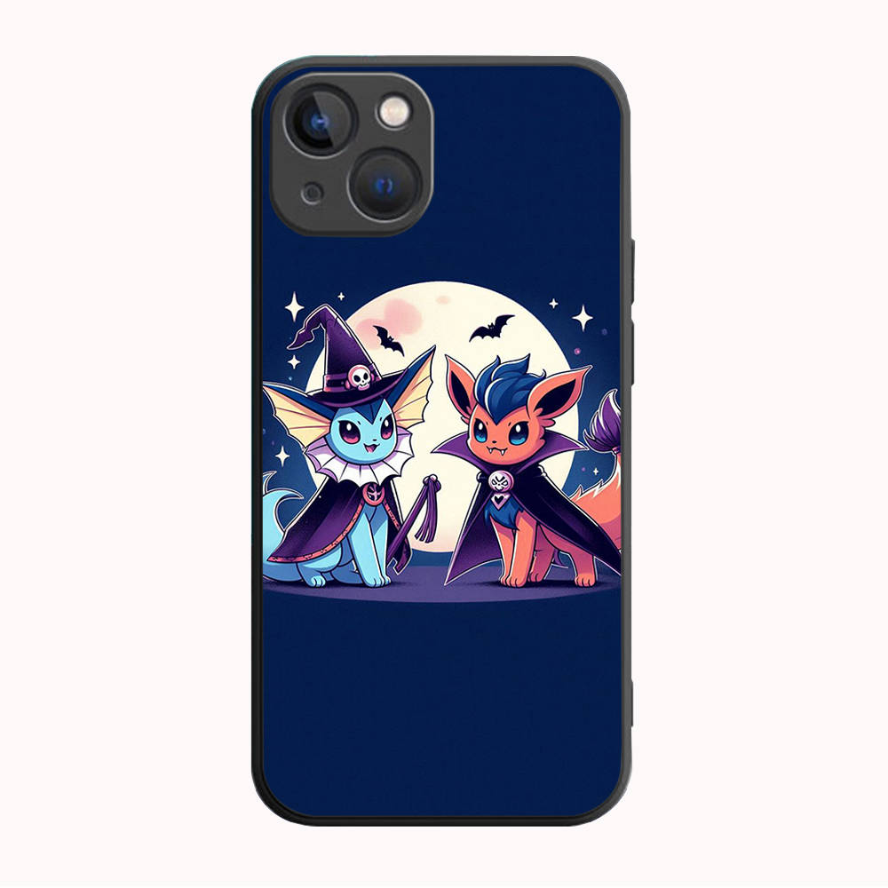B-73 Pokemon Halloween Black Case for Redmi 10A 10C 12C 13C 9A 9C 9T A3X Note 10 9 9S 10S iPhone 11 12 13 14 15 16 X XS Pro Max Mini 7 8 Plus XR