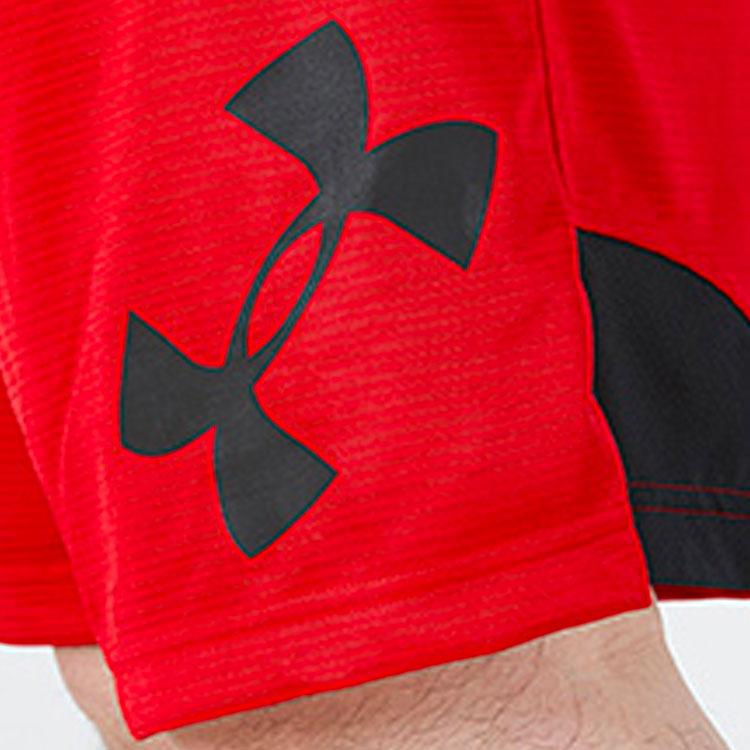 Under Armour Спортивные шорты с сплошным логотипом, мужские шорты, красные 1351284-600