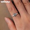 WOSTU Натуральное кольцо с мшистым агатом для женщин, стерлинговое серебро 925 пробы, овальная огранка, кольца с изображением цветка морской травы, ювелирное изделие в подарок на свадьбу и вечеринку