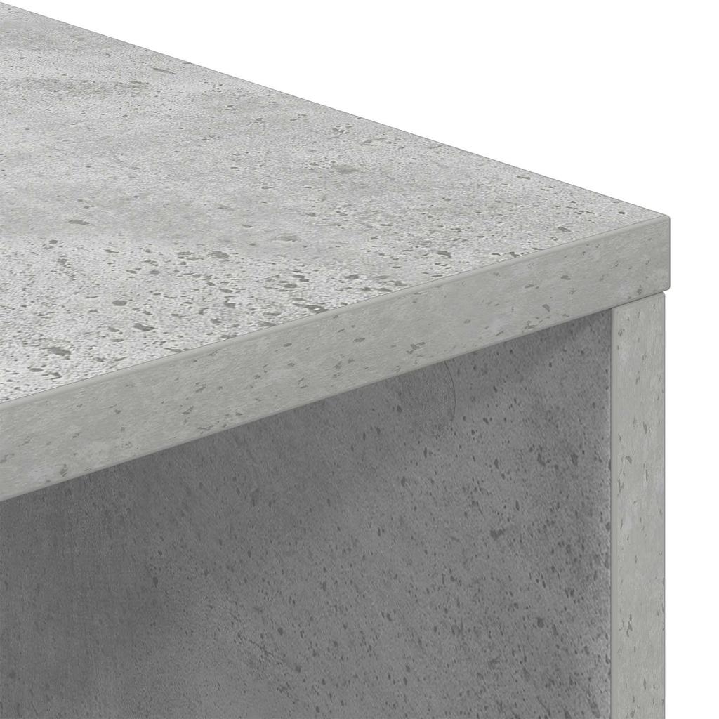 Grey Concrete Sideboard with Drawers 102 x 31 x 99.5 cm