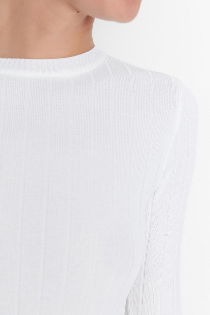 Женский Модный Стильный Свитер Оранжевый Базовый Трикотажный Свитер с Круглым Вырезом