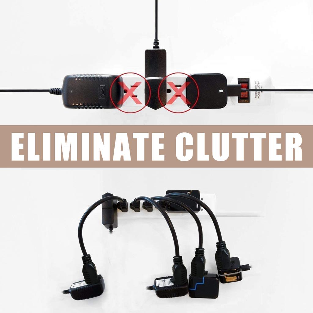 3 Pack Male Plug To Female Socket Power Extension Cord For PC Computer 0.2m Euro 2Prong Plug EU Extension Cable Black White