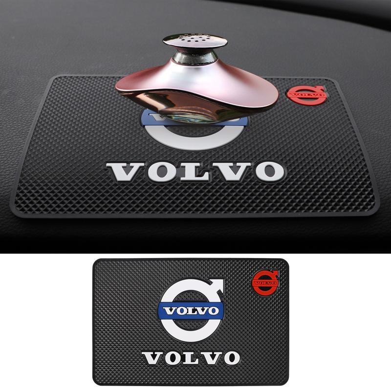 1Pcs Car Logo Non Slip Mat Auto Dashboard Sticky PVC Pads Sticker For Volvo XC90 V90 V60 XC60 V40 EC40 EX40 S80 S60 S90 C40 V70