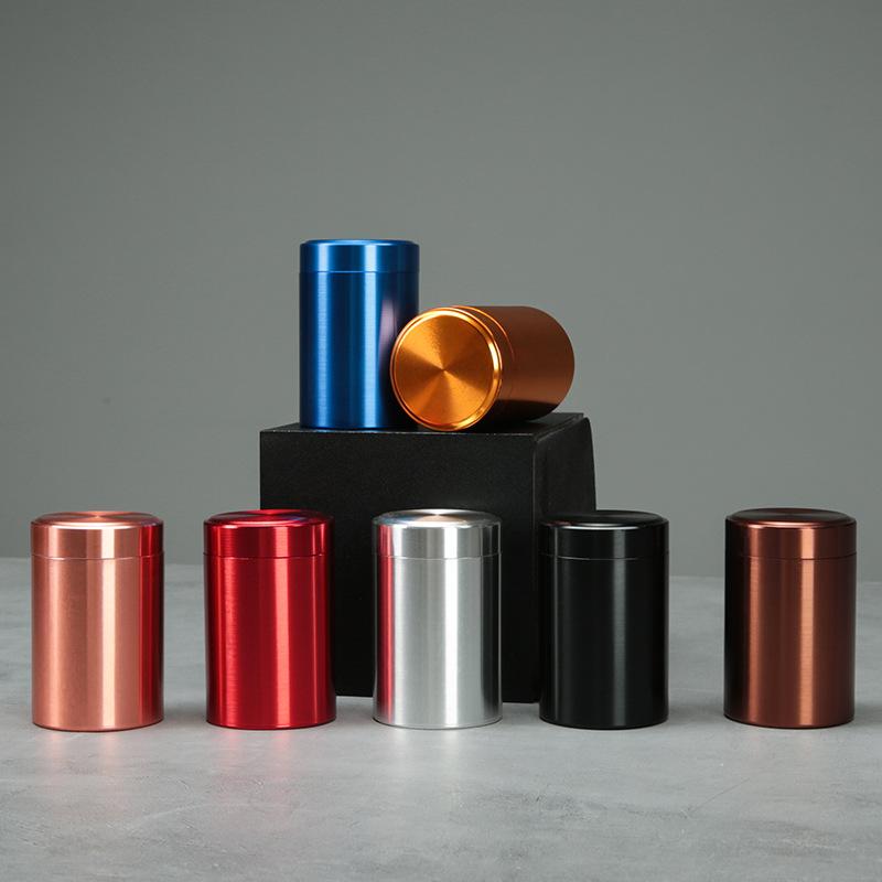 Mini Airtight Smell Proof Container Quality Stainless Steel Tea Cans Herb Stash Jar Tea Coffee Storage Box Tea Caddies Box