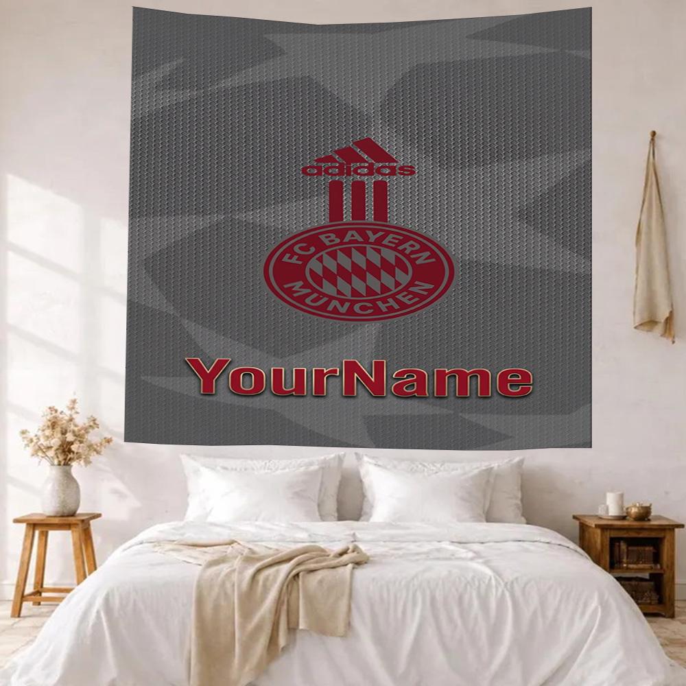 Bayern Munich Custom Your Name Wall Decor Tapestry Art For Pet Memorial Birthdaywedding Party Backdrop Family Gift