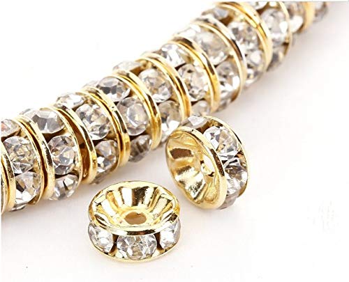 Рондель 6 мм плоский тип 200 штук золото серебро 100 штук каждый со стразами разделительные бусины металлические бусины аксессуары части ювелирные изделия ручная работа ремесло