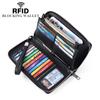 RFID искусственная кожа женские длинные кошельки большой емкости держатель для карт кошелек телефон молния клатч