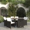 Day and Night - Day and Night Garden Dining Set 9 Pieces and Black Synthetic Rattan Cushions
