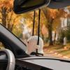 Cozy Yarn Craft Ornament Cute Crochet Ghost Car Ornaments, Handmade Mini Knitted Doll, Hanging Accessory Decorative Rearview Mirror for Auto Interior