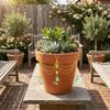 Reflective Flower Pot Crystal Sun Catcher Butterfly Design Hanging Pot Crystal  Bonsai