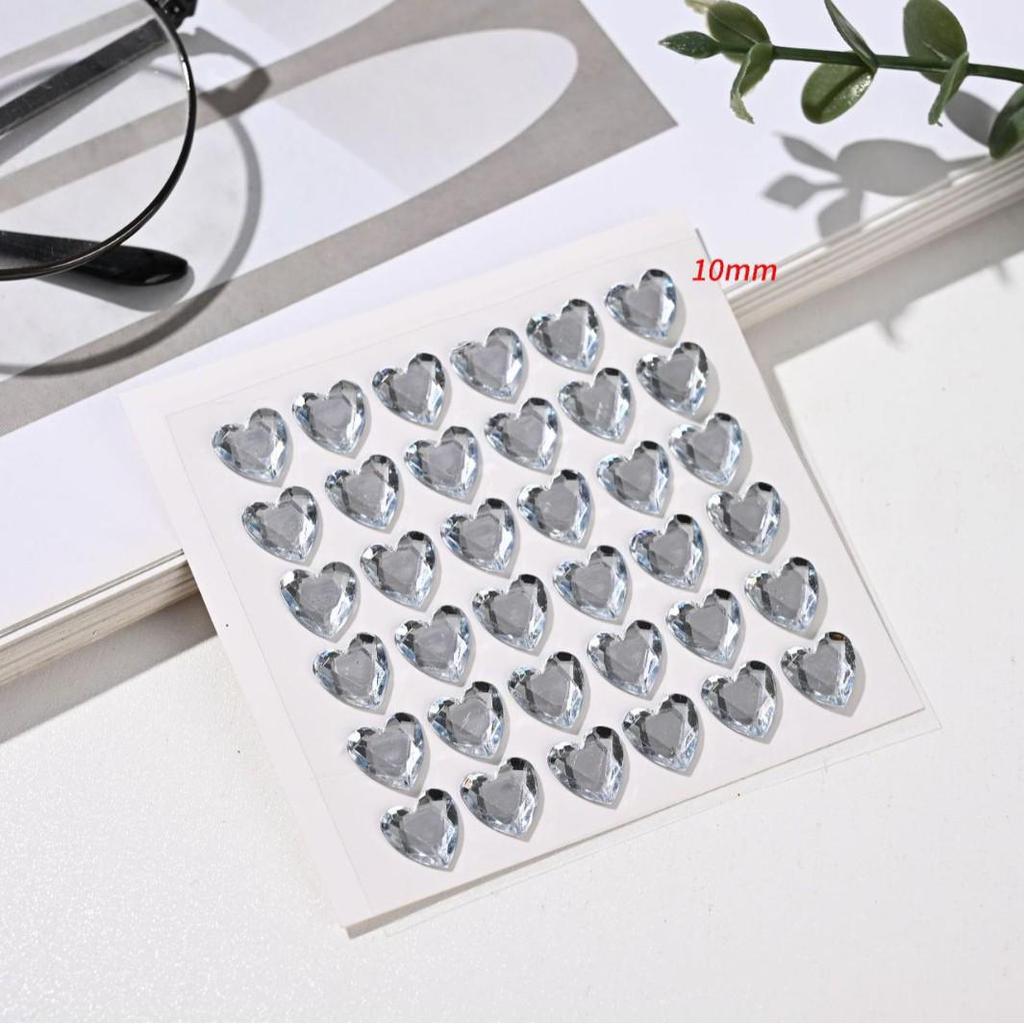 Children's Heart Diamond 3D Acrylic Stickers for Kindergarten Rewards