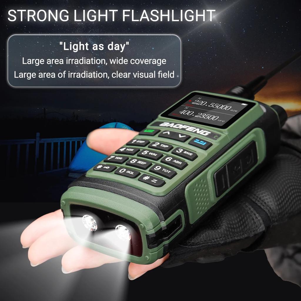Baofeng UV 17 Pro Wireless Copy Frequency Walkie Talkie 16 KM Long Range Flashlight Type-C Charger Ham Radio