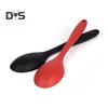 Ложка устойчивая к коррозии, устойчивая к высоким температурам, эргономичная ручка, обеденная силиконовая антипригарная овальная ложка, принадлежности для столовой посуды