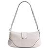Coach Сумка Soho flap 25 классическая на цепочке для дальнозорких, плечевой ремень, покрытый холст и коровья кожа, женская, средняя, белая