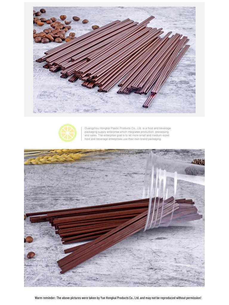 Разлагаемая трубочка для помешивания кофе из PLA, с тремя отверстиями, одноразовая для горячих напитков и чая с молоком