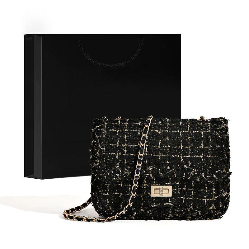 Оптовая вязаная нишевая темпераментная легкая роскошная маленькая ароматная шерстяная сумка женская 2025 новая сумка-цепочка на плечо сумка через плечо