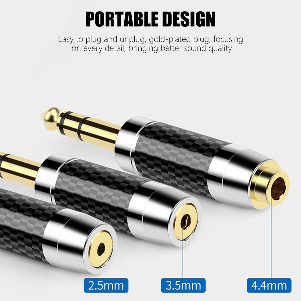 6,35 мм на 2,5 3,5 4,4 мм стерео аудио адаптер для наушников позолоченный разъем конвертер для микрофона и наушников