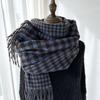 Scarf For Women, Autumn And Winter, High-End Feeling, Imitation Cashmere Plaid Tassel Shawl, Student Thick And Warm Scarf