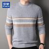 ROMON Men's 100% Cashmere Round Neck Thickened Sweater