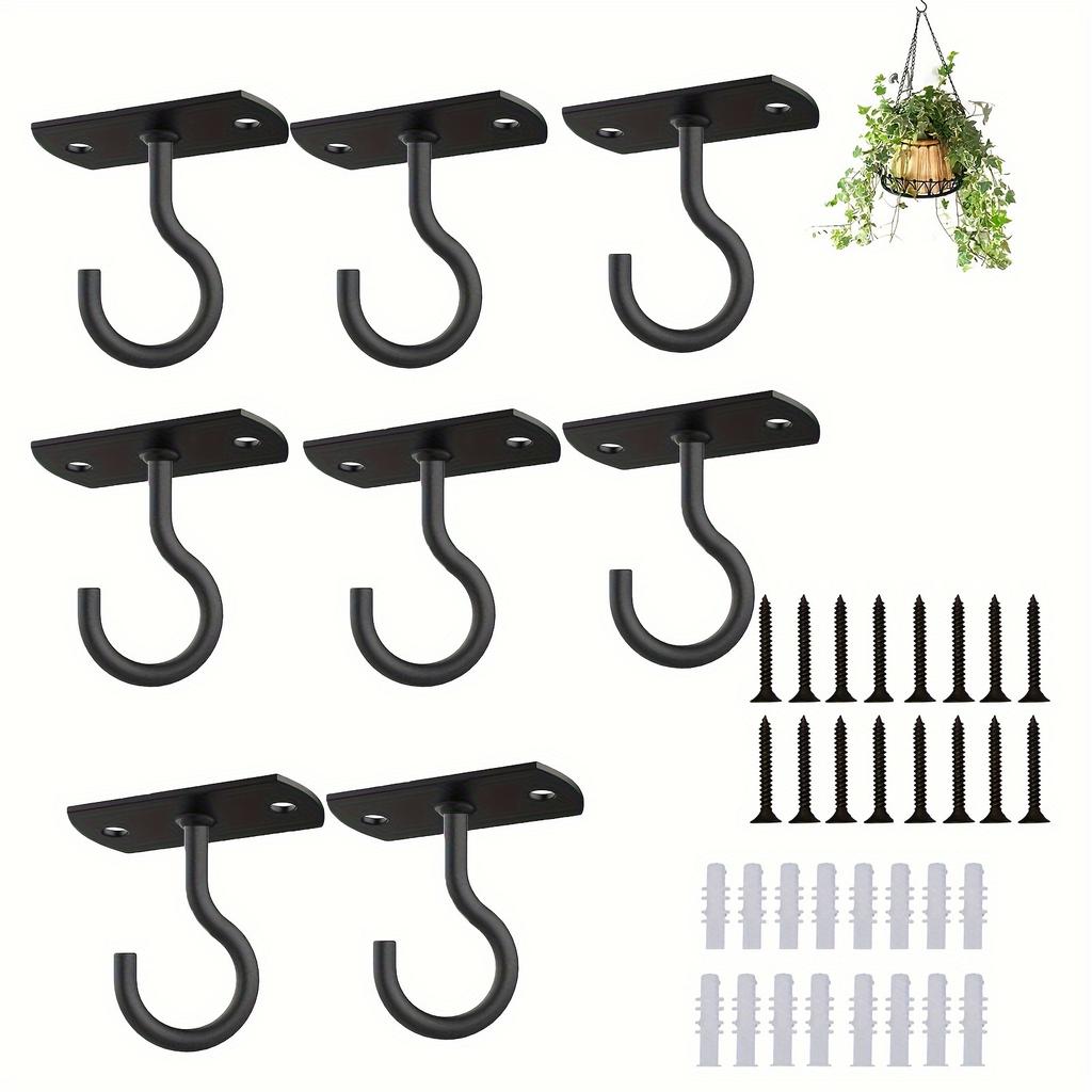 2.5 Inch Hanging Plant Ceiling Hook, Wall-mounted Clothes Hanger Plant Hook, Plant Wall Hook, Wind Chime, Indoor and Outdoor Decoration Hook