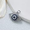 New Blue Devil'S Eye Pendant Women'S Copper Micro-Inlaid Zircon Evil Eye Lucky Bracelet Necklace Accessories
