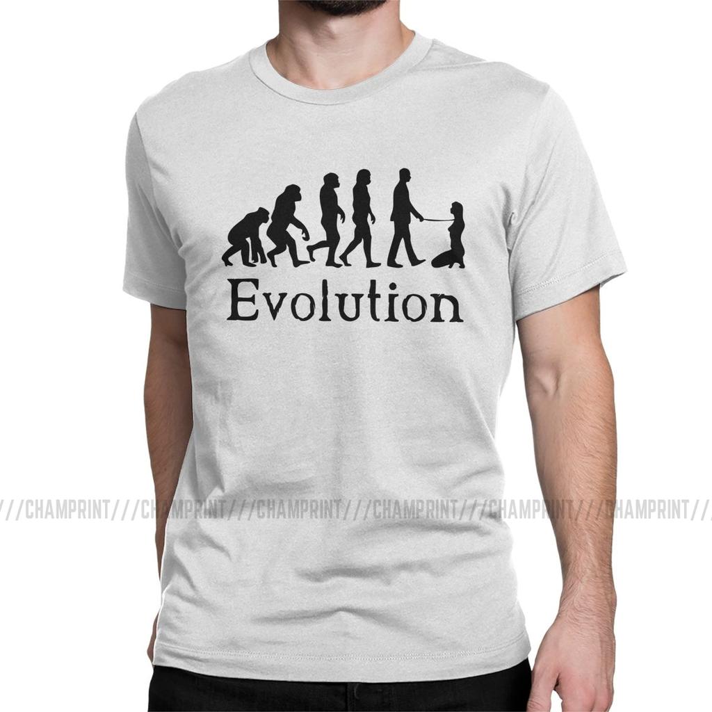 Mens BDSM Dominant Evolution T Shirt Submissive Slave Play Sexy Sub Pure Cotton Clothes Casual Round Neck Tees Printing TShirt