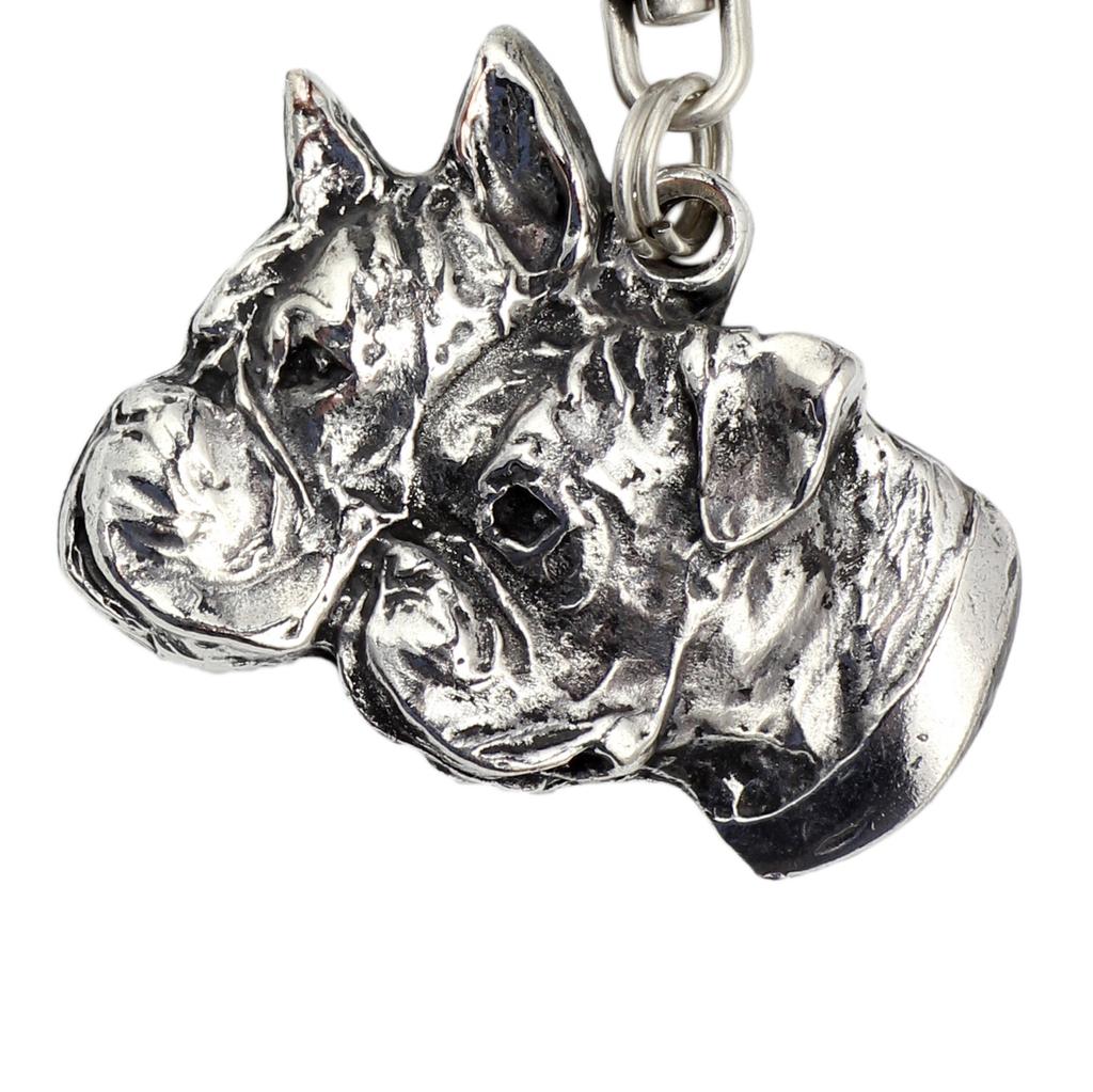 Boxer, German Boxer IV - Necklace with dog, silver-plated pendant for dog fan, unique jewelry by Art-Dog brand